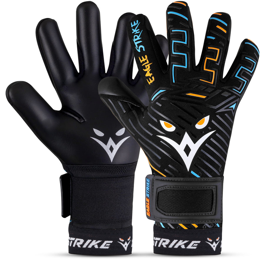 Eagle Strike Soccer Goalkeeper Gloves Supersoft 1.0 Excellent Grip Black