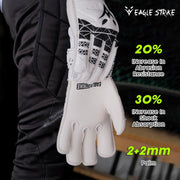 Eagle Strike Goalkeeper Gloves - Professional Goalie glove & Training Grip with Removable Finger Protection