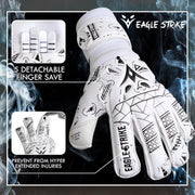 Soccer Goalkeeper Gloves Giga Grip V1.0 Fingers protection All Black