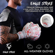 Soccer Goalkeeper Gloves Giga Grip V1.0 Fingers protection All Black