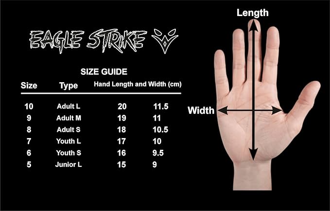 Eagle Strike Goalkeeper Gloves - Professional Goalie glove & Training Grip with Removable Finger Protection