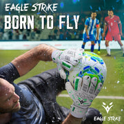 Soccer Goalkeeper Gloves Giga Grip V1.0 Fingers protection All Black