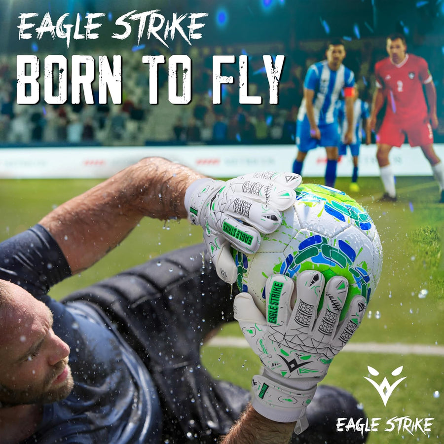 Soccer Goalkeeper Gloves Giga Grip V1.0 Fingers protection All Black