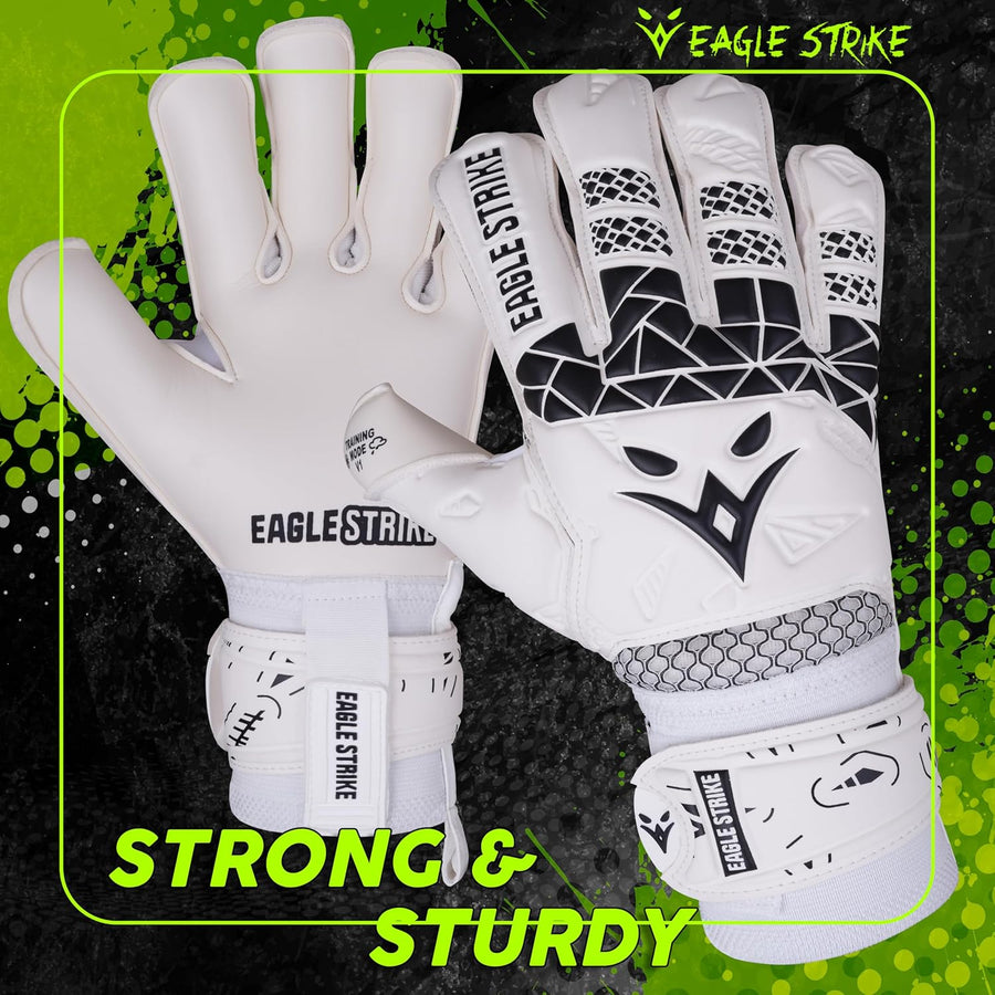 Eagle Strike Goalkeeper Gloves - Professional Goalie glove & Training Grip with Removable Finger Protection