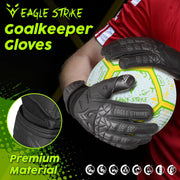 Eagle Strike Goalkeeper Gloves - Professional Goalie glove & Training Grip with Removable Finger Protection