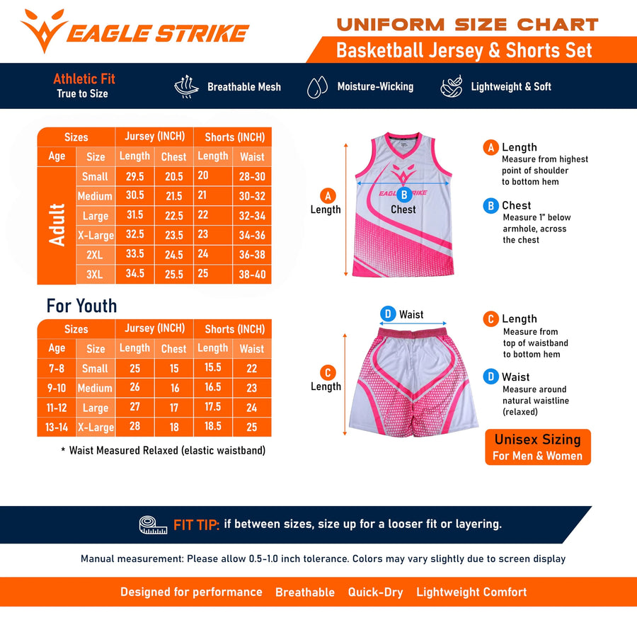 Basketball Jersey for Kids & Adult