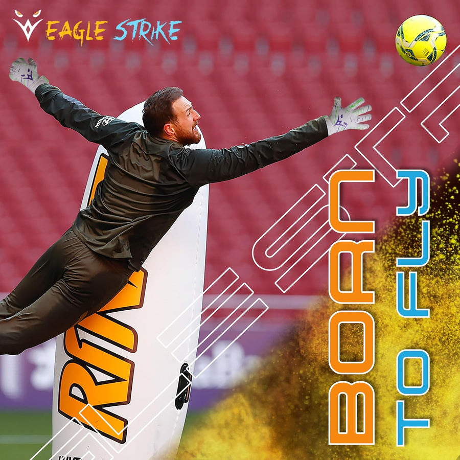 Eagle Strike Wet & Dry Goalkeeper Gloves White & Green – image 7