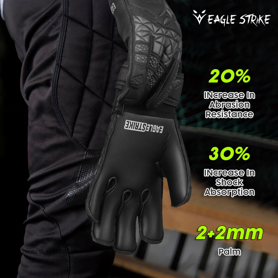 Eagle Strike Pro Goalkeeper Gloves - Stealth Black