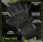 Eagle Strike Goalkeeper Gloves - Professional Goalie glove & Training Grip with Removable Finger Protection
