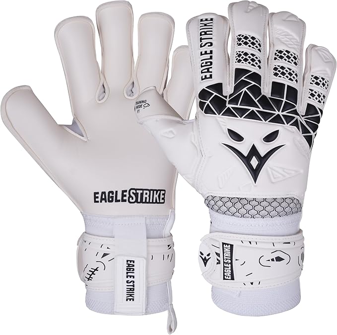 Eagle Strike Goalkeeper Gloves - Professional Goalie glove & Training Grip with Removable Finger Protection