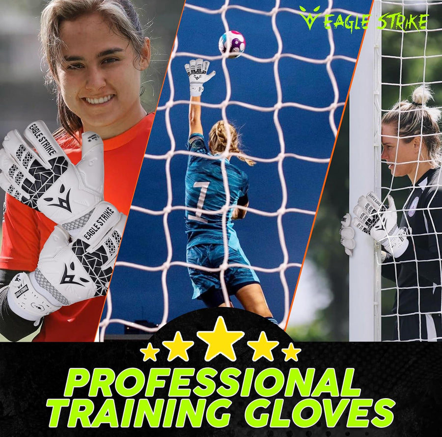 Eagle Strike Goalkeeper Gloves - Professional Goalie glove & Training Grip with Removable Finger Protection