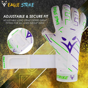 Eagle Strike Wet & Dry Goalkeeper Gloves White & Green – image 4