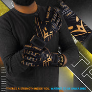 Eagle Strike Wet & Dry Goalkeeper Gloves Black & Golden – image 5