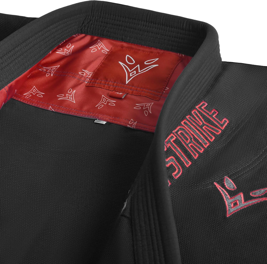 Eagle Strike Premium BJJ Gi Black – collar detail