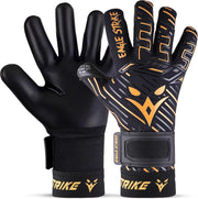 Eagle Strike Wet & Dry Goalkeeper Gloves Black & Golden – image 1