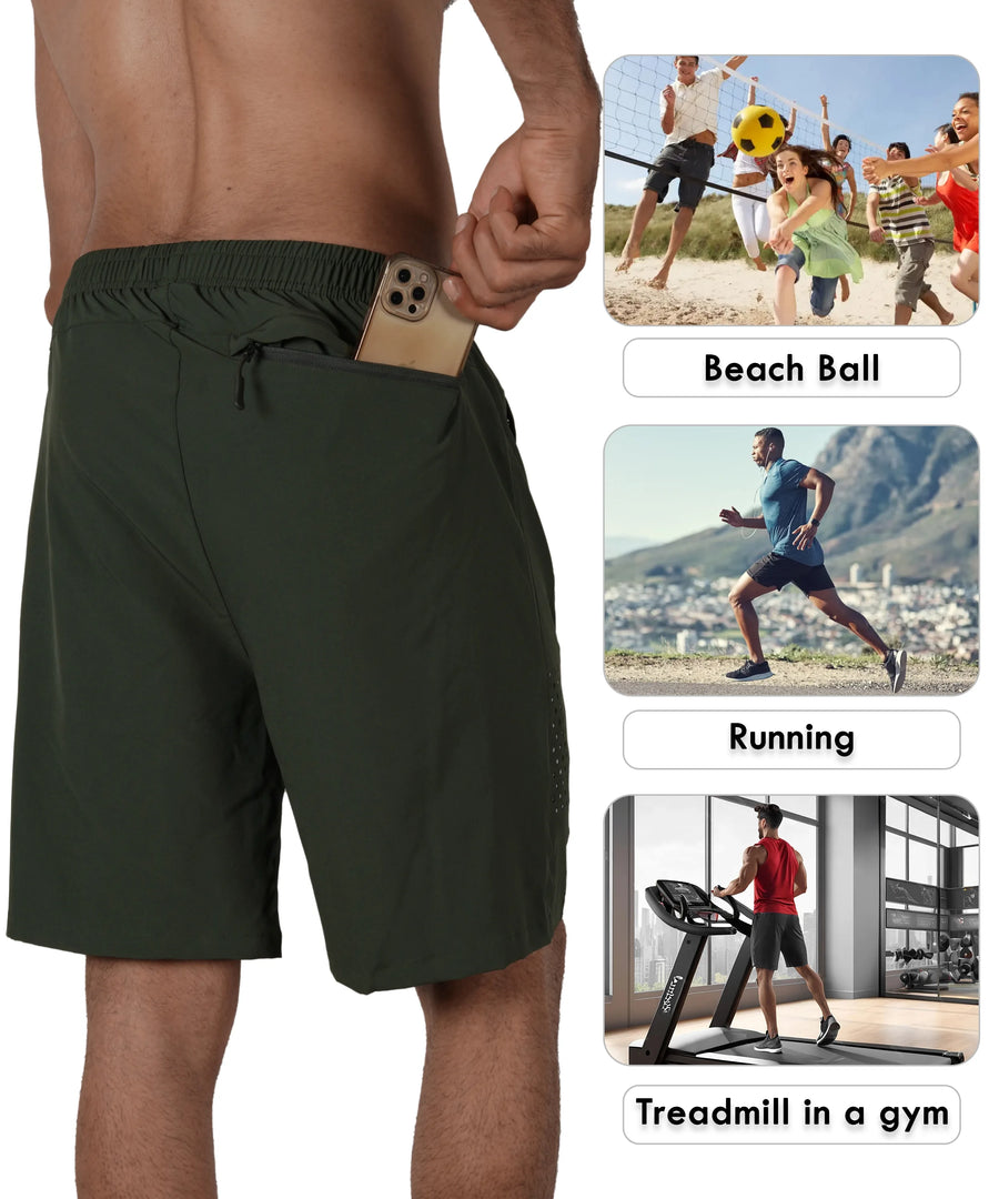Men's Training Shorts — Dark Green