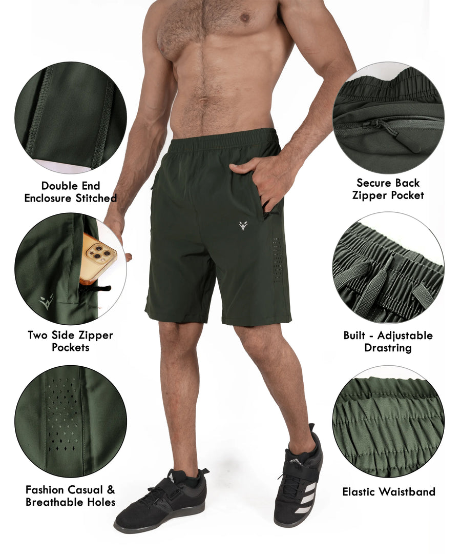 Men's Training Shorts — Dark Green