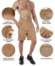 Men's Training Shorts — Light Brown
