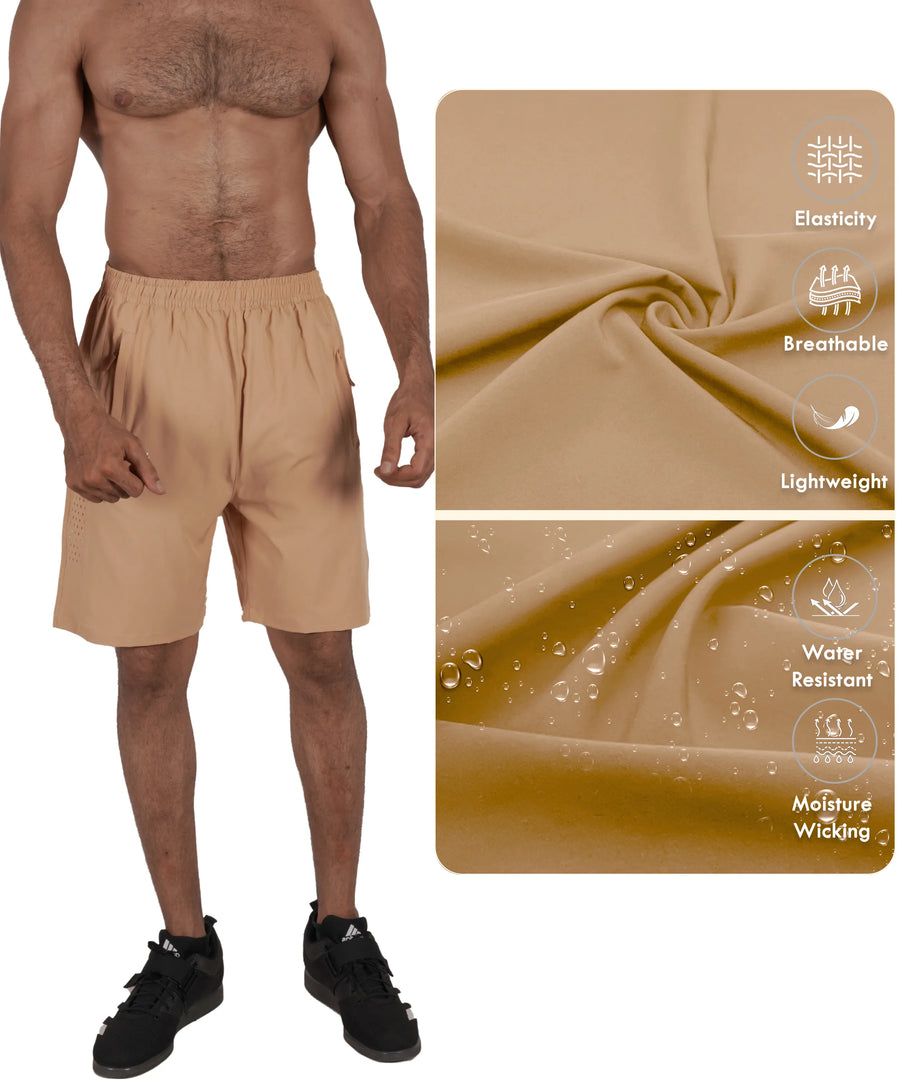 Men's Training Shorts — Light Brown