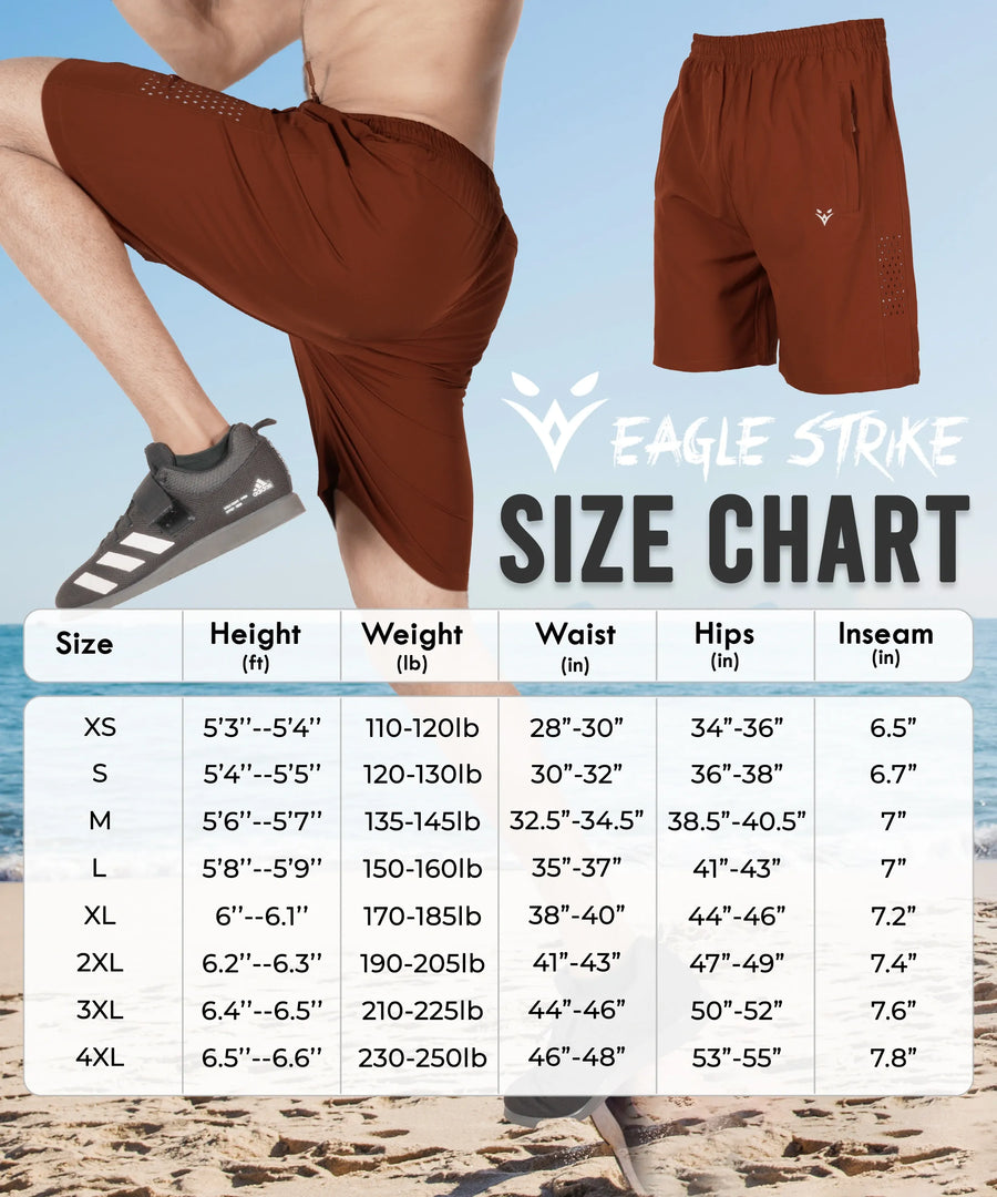 Men's Training Shorts — Rust Brown