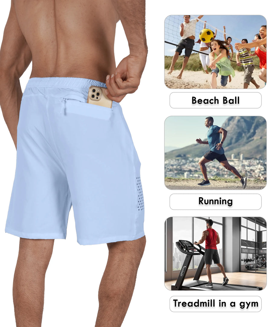 Men's Training Shorts — Light Blue