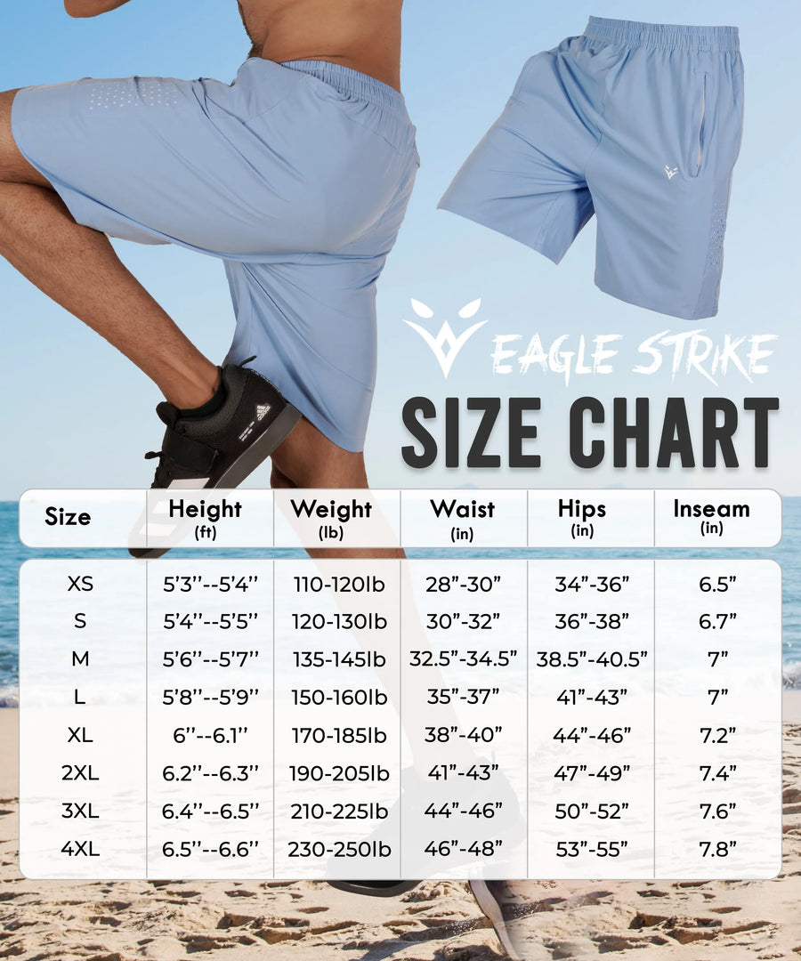 Men's Training Shorts — Light Blue