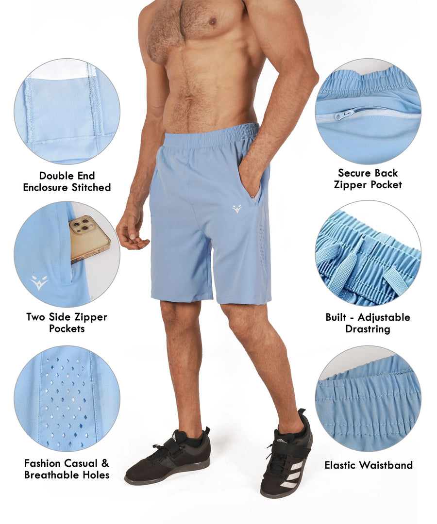 Men's Training Shorts — Light Blue