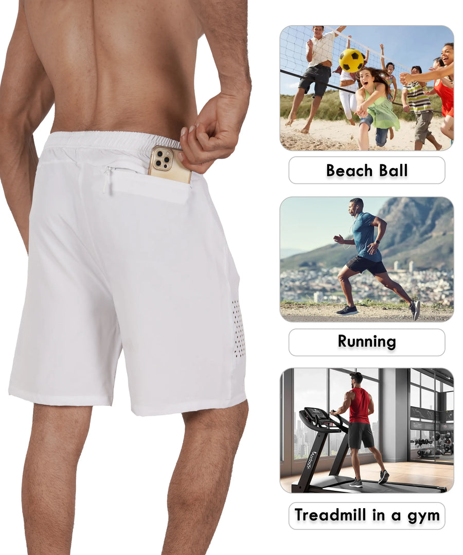 Men's Training Shorts — White