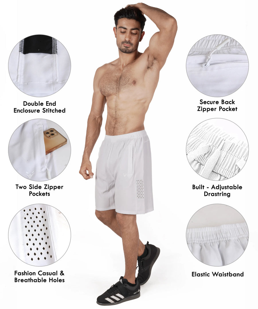 Men's Training Shorts — White