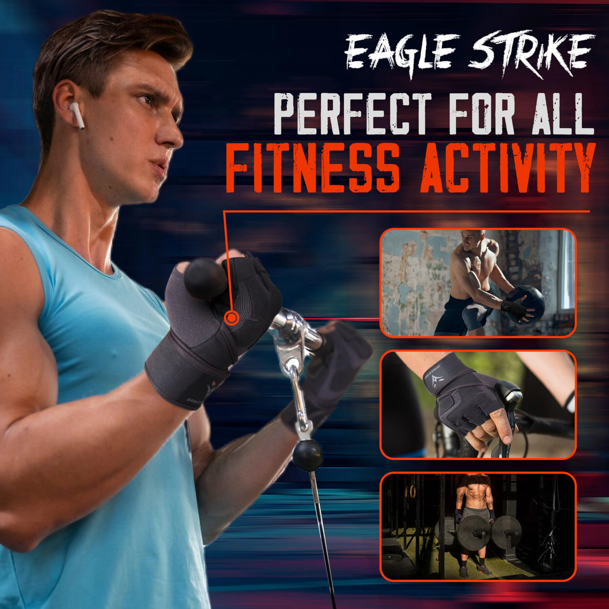 Padded Gym Gloves – Silicone Grip