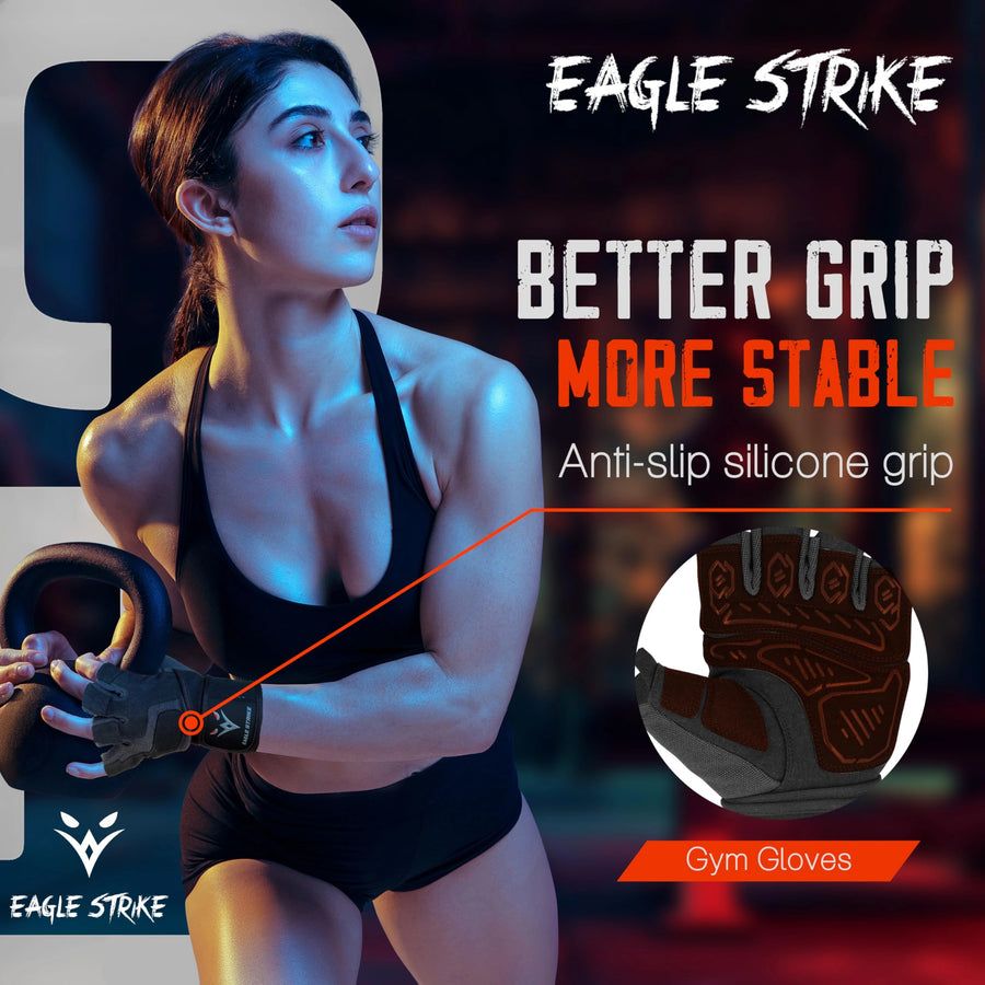 Padded Gym Gloves – Silicone Grip
