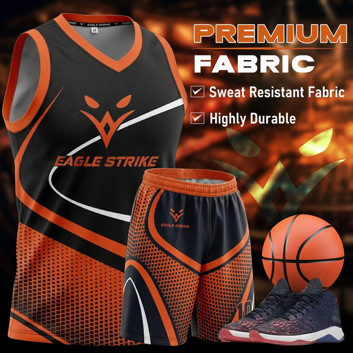 Basketball Jersey for Kids & Adult - Orange
