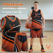 Basketball Jersey for Kids & Adult - Orange