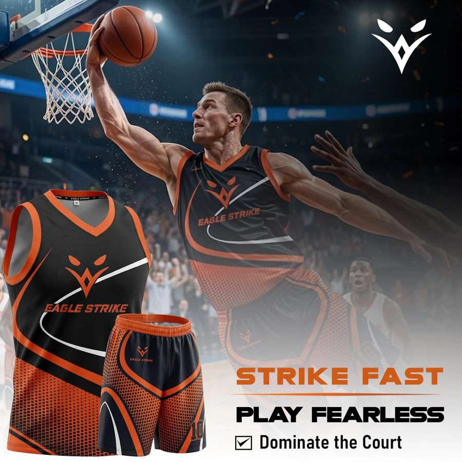 Basketball Jersey for Kids & Adult - Orange