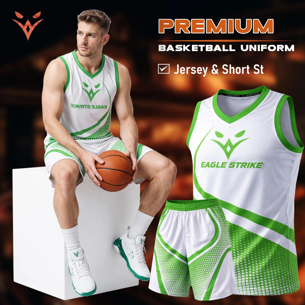 Basketball Jersey for Kids & Adult- Green