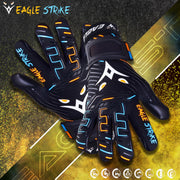 Eagle Strike Fingersave Goalkeeper Gloves – Black