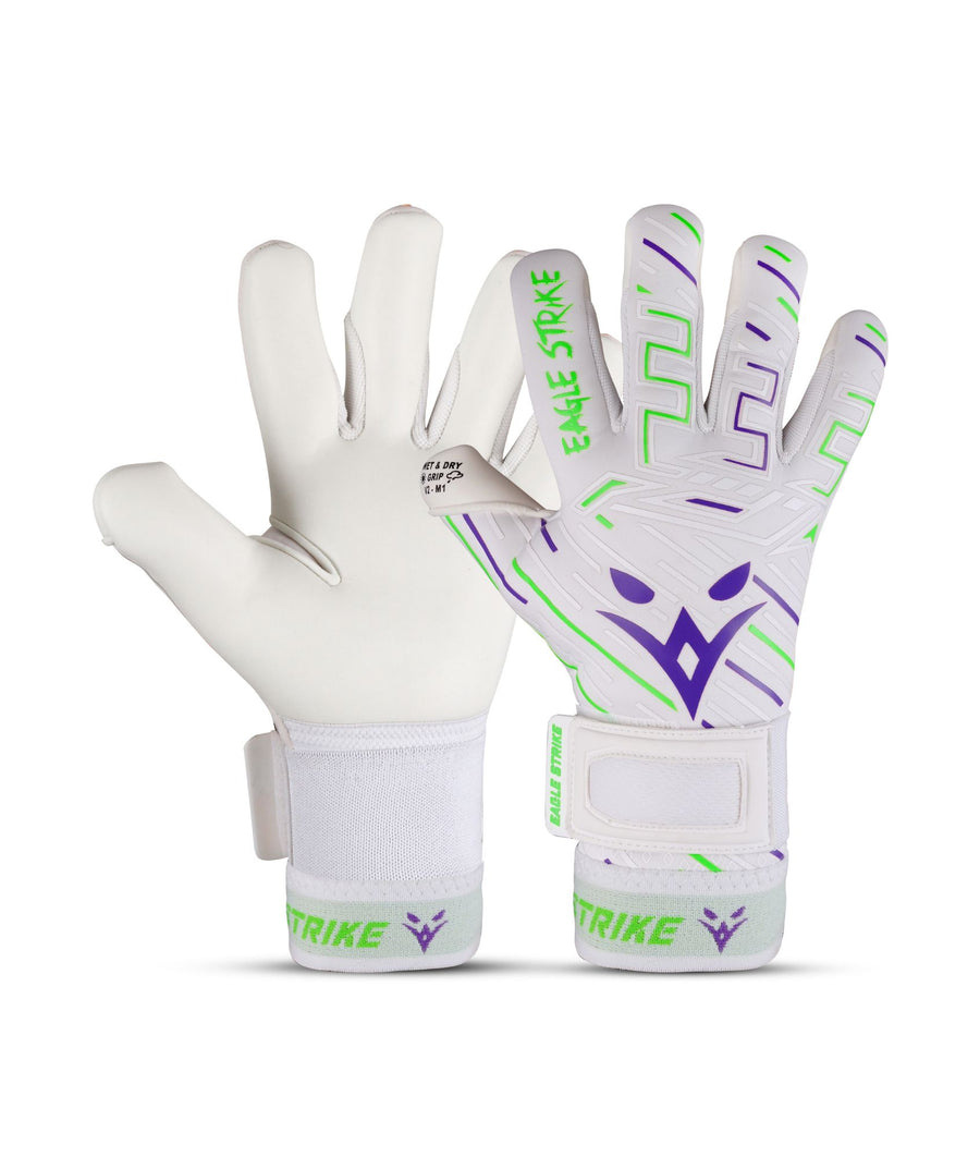 Eagle Strike Fingersave Goalkeeper Gloves – White