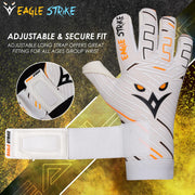 Eagle Strike Fingersave Goalkeeper Gloves – White