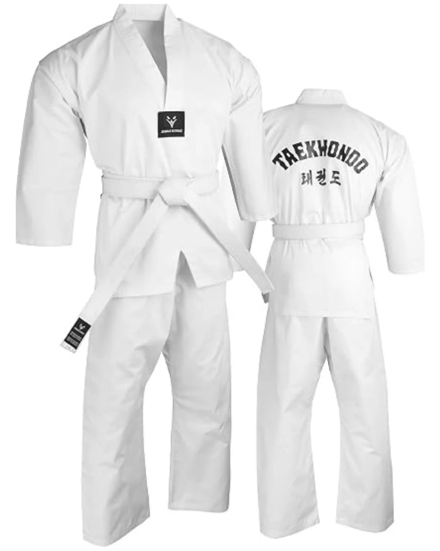 Eagle Strike Premium Cotton Taekwondo Gi – Professional White Dobok for Training & Competition