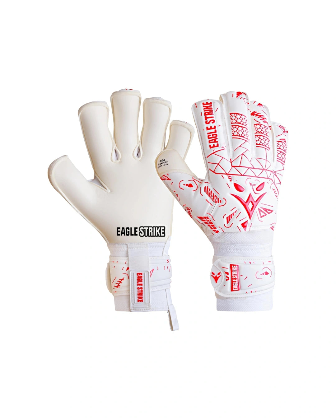 Goalkeeper Gloves – Finger Protection – White & Red