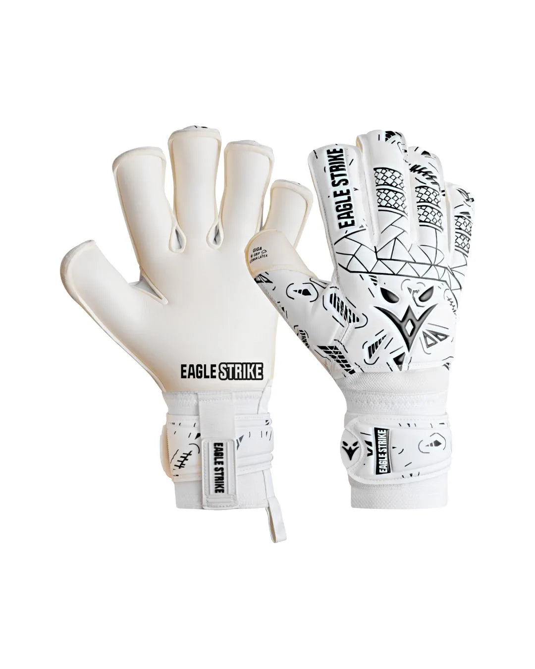 Goalkeeper Gloves – Finger Protection – Black & White