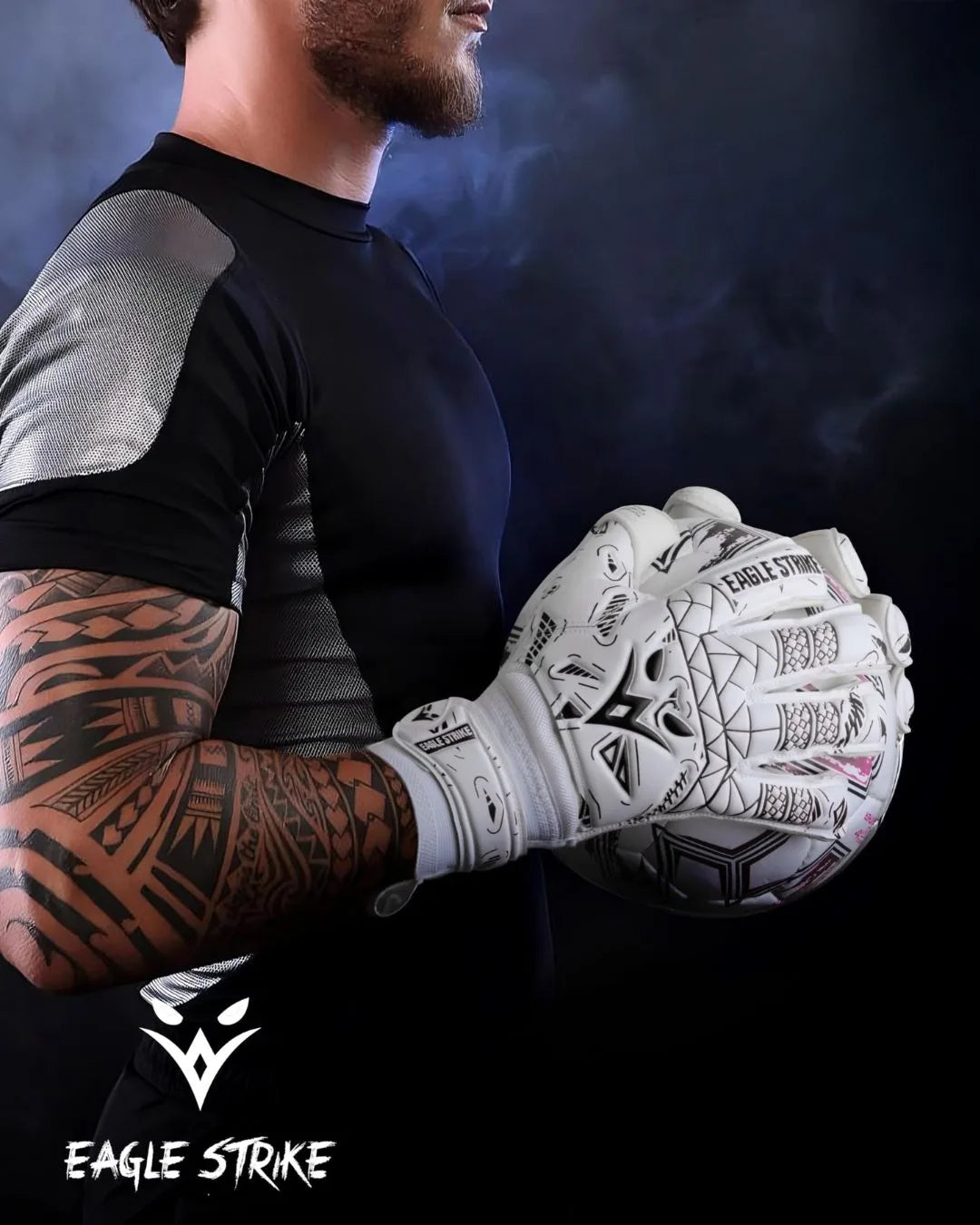 Goalkeeper Gloves – Finger Protection – Black & White