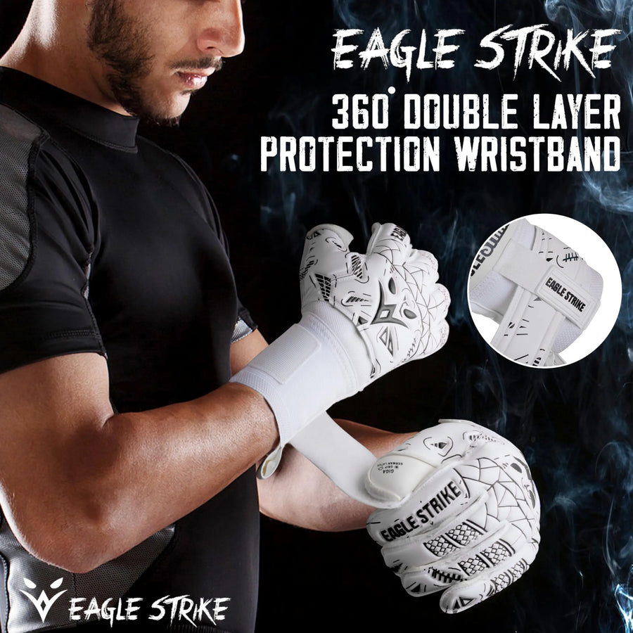 Goalkeeper Gloves – Finger Protection – Black & White