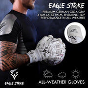 Goalkeeper Gloves – Finger Protection – Black & White