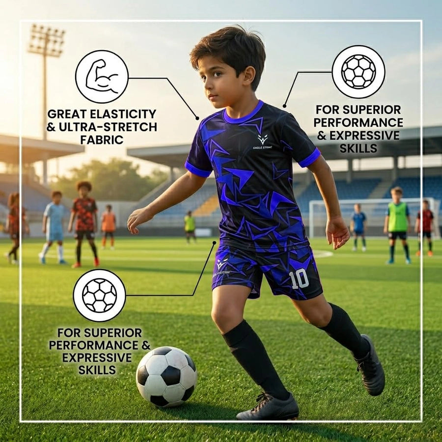 Football Kit Adult & Kids - Blue - D2