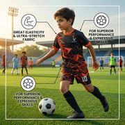 Football Kit Adult & Kids - Orange - D2