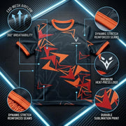 Football Kit Adult & Kids - Orange - D2