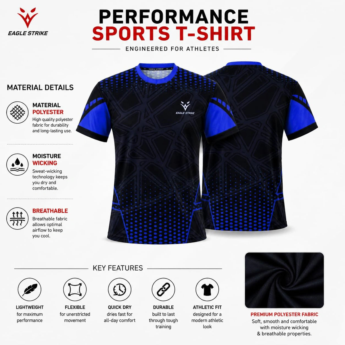 Soccer Uniform Adult & Kids - Blue - D3