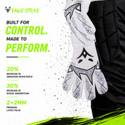 Eagle Strike Goalie Gloves – Negative Cut, German Contact Grip Latex - White