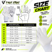 Eagle Strike Goalie Gloves – Negative Cut, German Contact Grip Latex - White